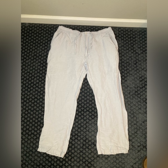 CUBAVERA Men’s Linen Blend Pants size XL Light Blue - Picture 3 of 10